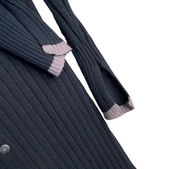 Michael Stars Black Long Sleeve Ribbed Duster Long Cardigan XS Anthropologie - Picture 6 of 12